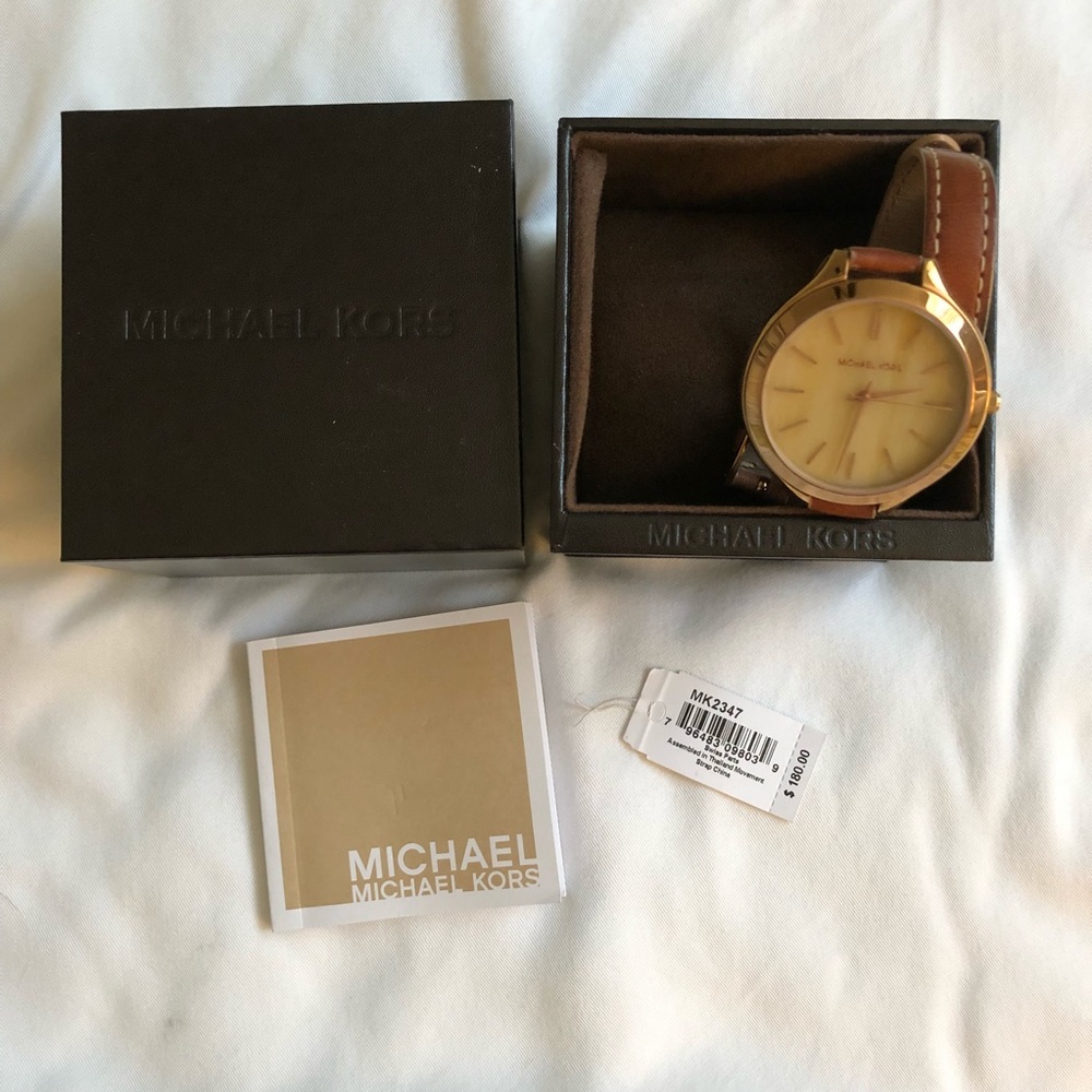 Michael Kors Brown Leather Watch